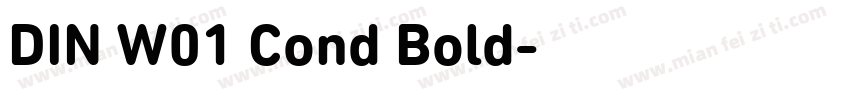 DIN W01 Cond Bold字体转换